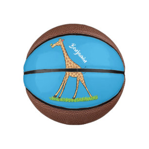 Mini Ballon De Basket Jolie girafe avec dessin animé de papillon