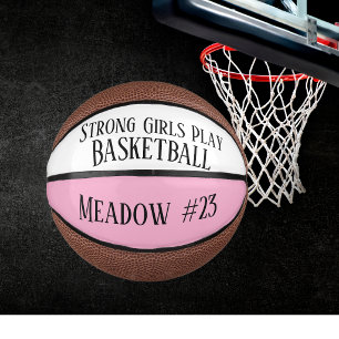 Mini Ballon De Basket Joueuse Filles fortes jouent au basket-ball