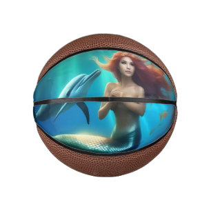 Mini Ballon De Basket "La danse de l'océan : Le voyage d'une sirène et d
