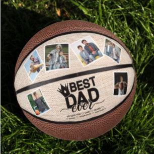 Mini Ballon De Basket Meilleur papa jamais Fête des pères rustique Colla