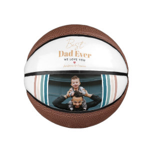 Mini Ballon De Basket Meilleur papa jamais Nous t'aimons
