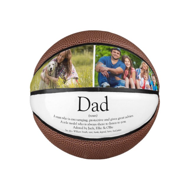 Mini Ballon De Basket Meilleur papa, Papa, Papa, Père Toujours Définitio (Devant)