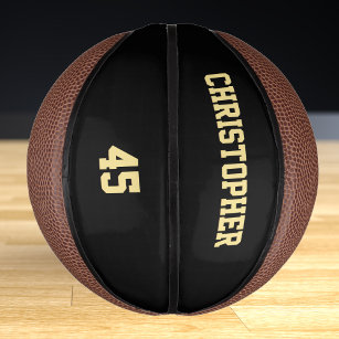 Mini Ballon De Basket Nom de l'équipe du club du joueur monogramme perso