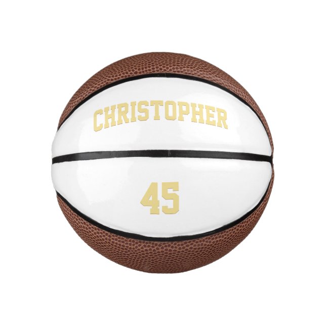 Mini Ballon De Basket Numéro de nom du joueur du club d'équipe monograph (Devant)