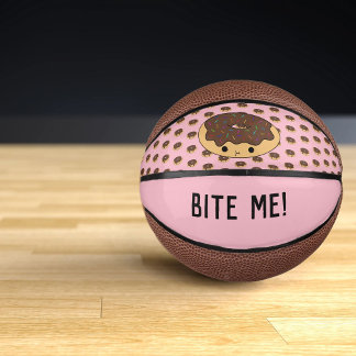 Mini Ballon De Basket Pink Kawaii Cute Chocolate Donut Rainbow Sprinking