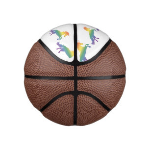 Mini Ballon De Basket Rainbow Unicorn lgbt