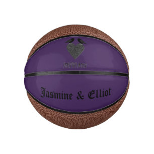 Mini Ballon De Basket Ravens gothiques et Black Heart Custom