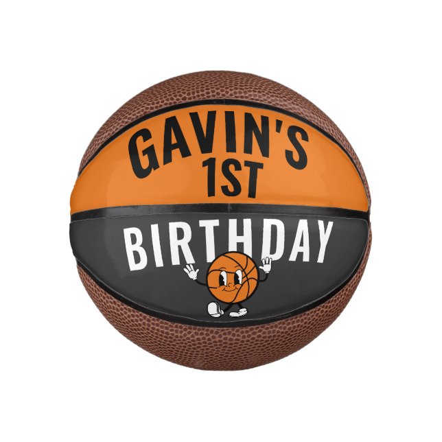 Mini Ballon De Basket Rookie personnalisée de l'année Anniversaire perso (Devant)