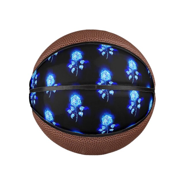 Mini Ballon De Basket Rose bleu brûlant (Devant)