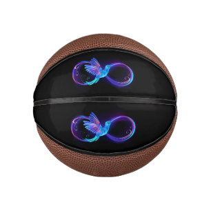 Mini Ballon De Basket Symbole de Neon Infinity par Glowing Hummingbird