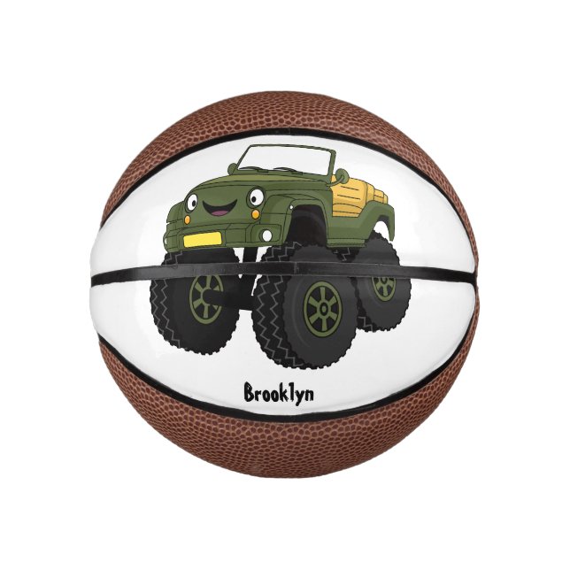 Mini Ballon De Basket Un Green Monster truck (Devant)
