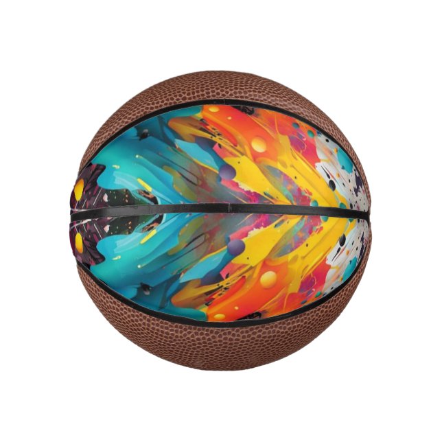 Mini Ballon De Basket Vivid Chaos Splash Graffiti (Devant)
