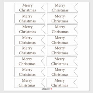 Mini-Banner Frohe Weihnachten Geschenk-Anhänger-Se Aufkleber