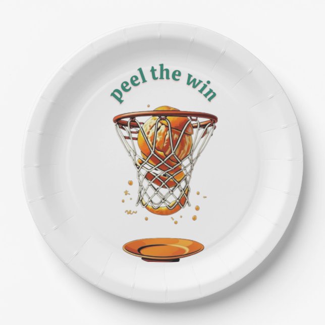 Mini Basketball Hoop Pappteller (Vorderseite)