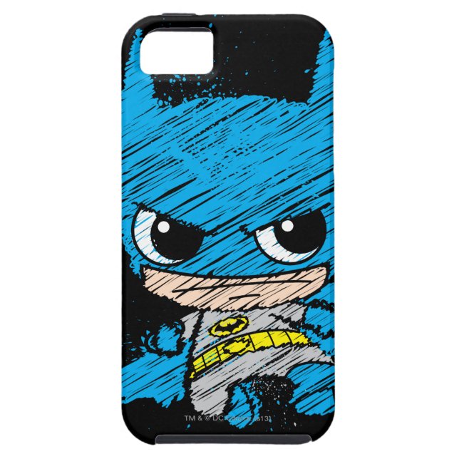 Mini Batman Sketch Case-Mate iPhone Hülle (Rückseite)