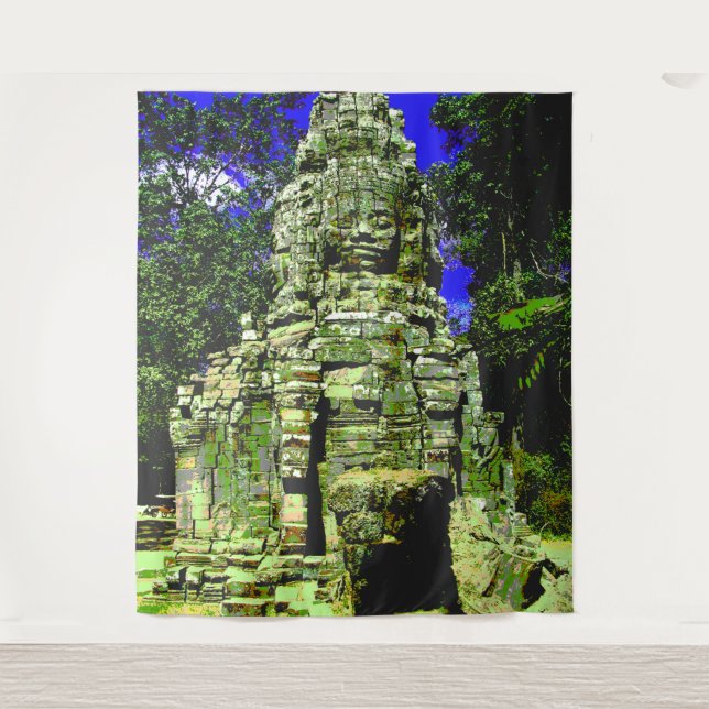 Mini Bayon [Redux] ... Siem Reap, Kambodscha Wandteppich (Vorderseite)