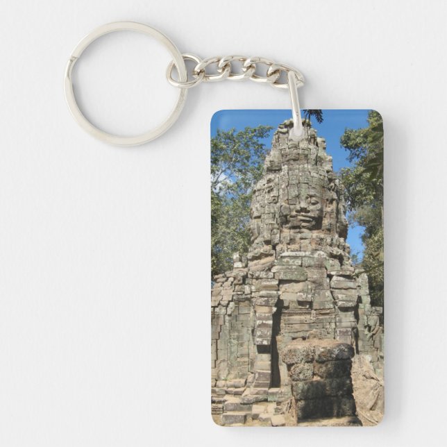 Mini Bayon ... Ta Prohm, Siem Reap, Kambodscha Schlüsselanhänger (Vorderseite)
