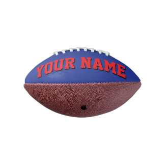 Mini BLAU UND RED Personalisiert Football