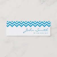 Mini bleu Zigzag Carte de visite