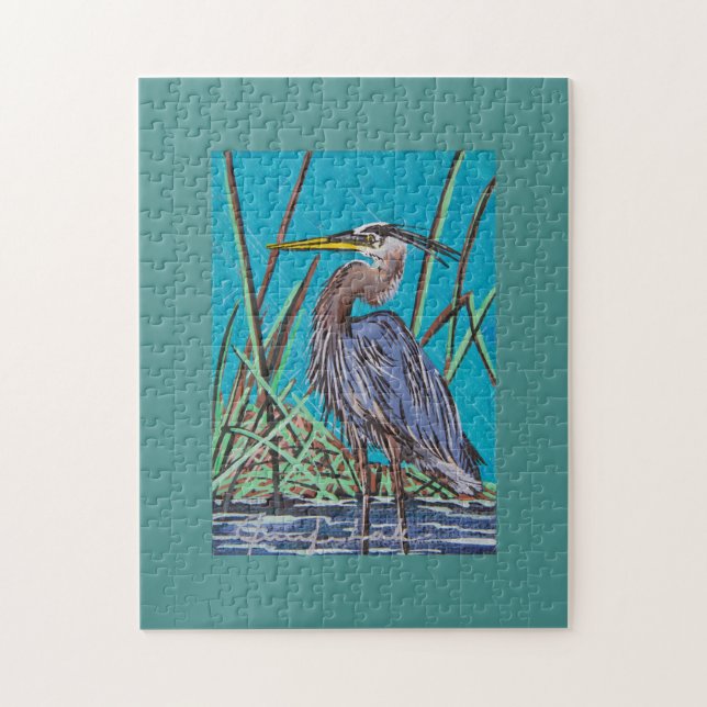 Mini Blue Heron Puzzle (Vertikal)