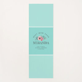 Mini Blue Monogram Beste Mama je Personalisiert Yogamatte