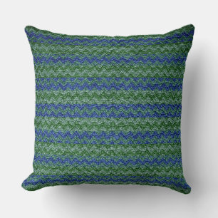 Mini Blue Zickzack Stripes Muster Kissen