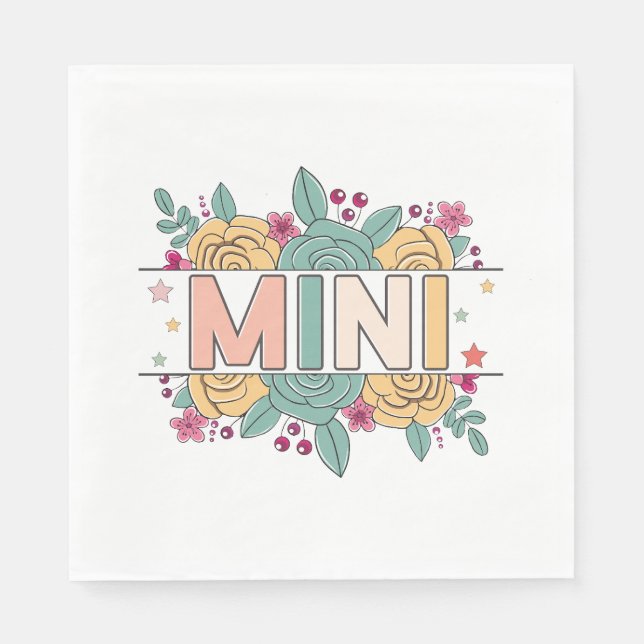 Mini-Blume Serviette (Vorderseite)