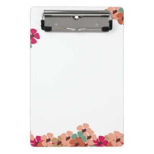 Mini-Blumen-Clipboard mit farbenfrohen Blüten Mini Klemmbrett
