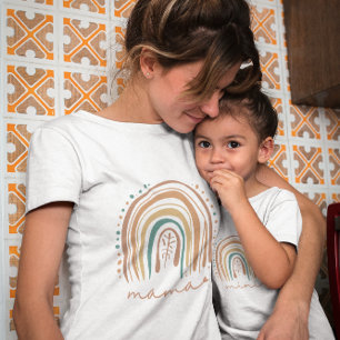 Mini Boho Arc en ciel et Pastel Design T-shirt béb