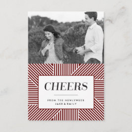 Mini Bold Holiday Verlobung, Red Foto Card Dankeskarte