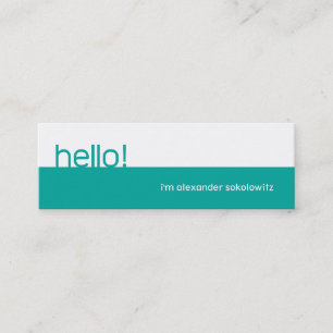 Mini Bonjour ! Carte de visite de profil