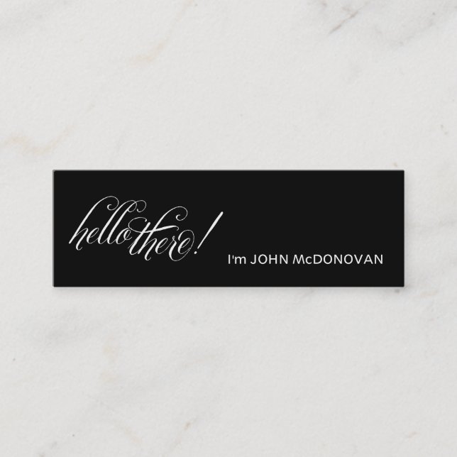 Mini Bonjour là ! Carte de visite de profil (Devant)