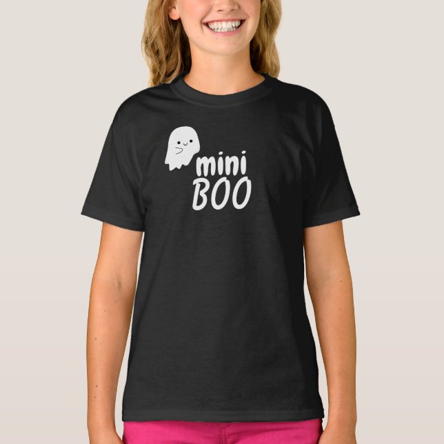 Mini BOO Halloween Niedlich Ghost Family Matching  T-Shirt (Vorderseite)