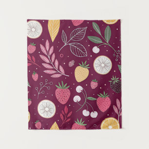 Mini-Botanik-Tapisserie – 34x40 Frucht-Kunst-Wandd Wandteppich