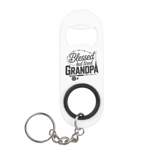 Mini Bottle Opener Keychain for Grandpa Mini Flaschenöffner (Vorderseite)