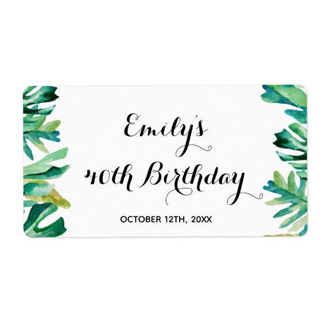 Mini bouteille de champagne étiquette botanique tr (Devant)