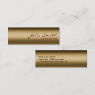 Mini Bronze Metal Reporter Business Card Visitenkarte
