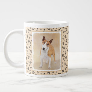 Mini-Bull-Terrier-Malerei - Niedliches Original Do Jumbo-Tasse
