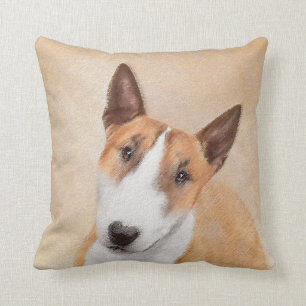 Mini-Bull-Terrier-Malerei - Niedliches Original Do Kissen