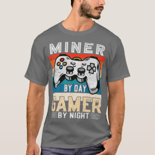 Mini-by-day Gamer by-night Video-Gaming-Fans Retr T-Shirt