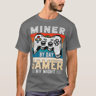 Mini-by-day Gamer by-night Video-Gaming-Fans Retr T-Shirt