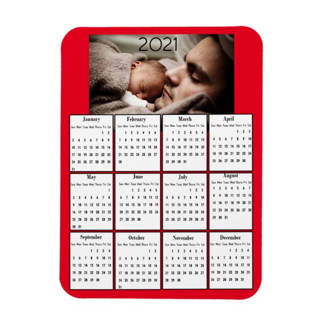 Mini Calendar Kühlschrank 2021 Magnet (Vertikal)