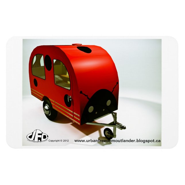 Mini Camper vélo style Ladybug Premium Magnet (Horizontal)