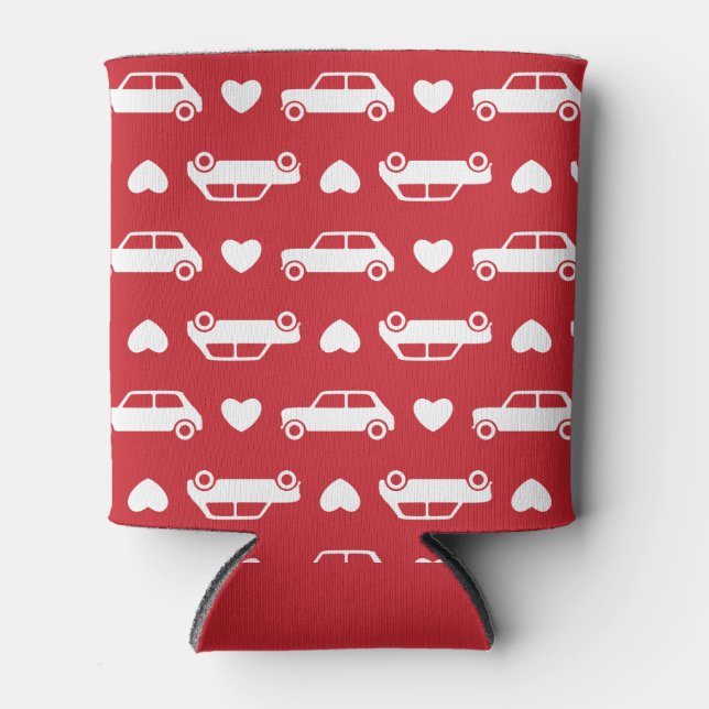 Mini Car Hearts Red Dosenkühler (Vorderseite)