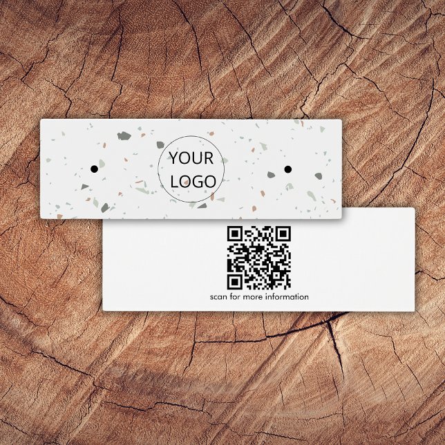 Mini carte d'affichage simple Terrazzo QR Code à o (Créateur téléchargé)