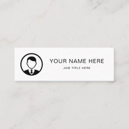 Mini carte d'appel blanche minimale avec script no