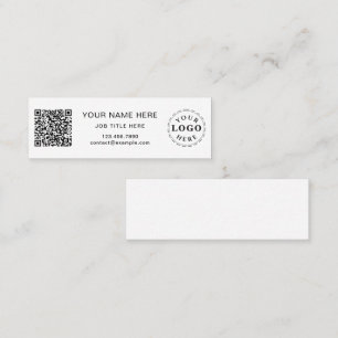 Mini carte d'appel Sleek White Space