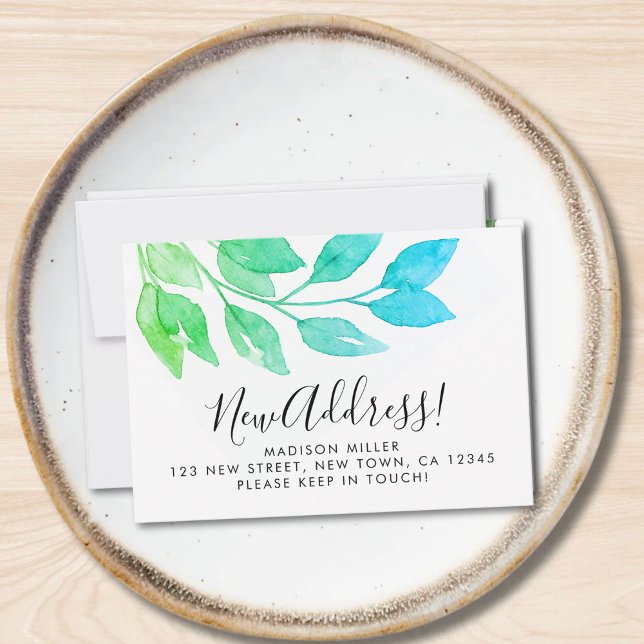 Mini carte de Faire-part de déplacement de nouvell (Créateur téléchargé)