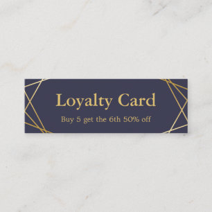 Mini carte de fidélité de motif géométrique