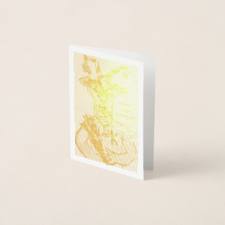 Mini carte de Noël Krampus Gold Foil
